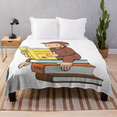 Classic Curious George Character Throw Blanket