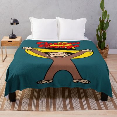 Classic Curious George In The Yellow Hat Throw Blanket