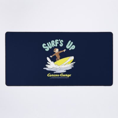 Funny Curious George Surfing Adventure Mouse Pad