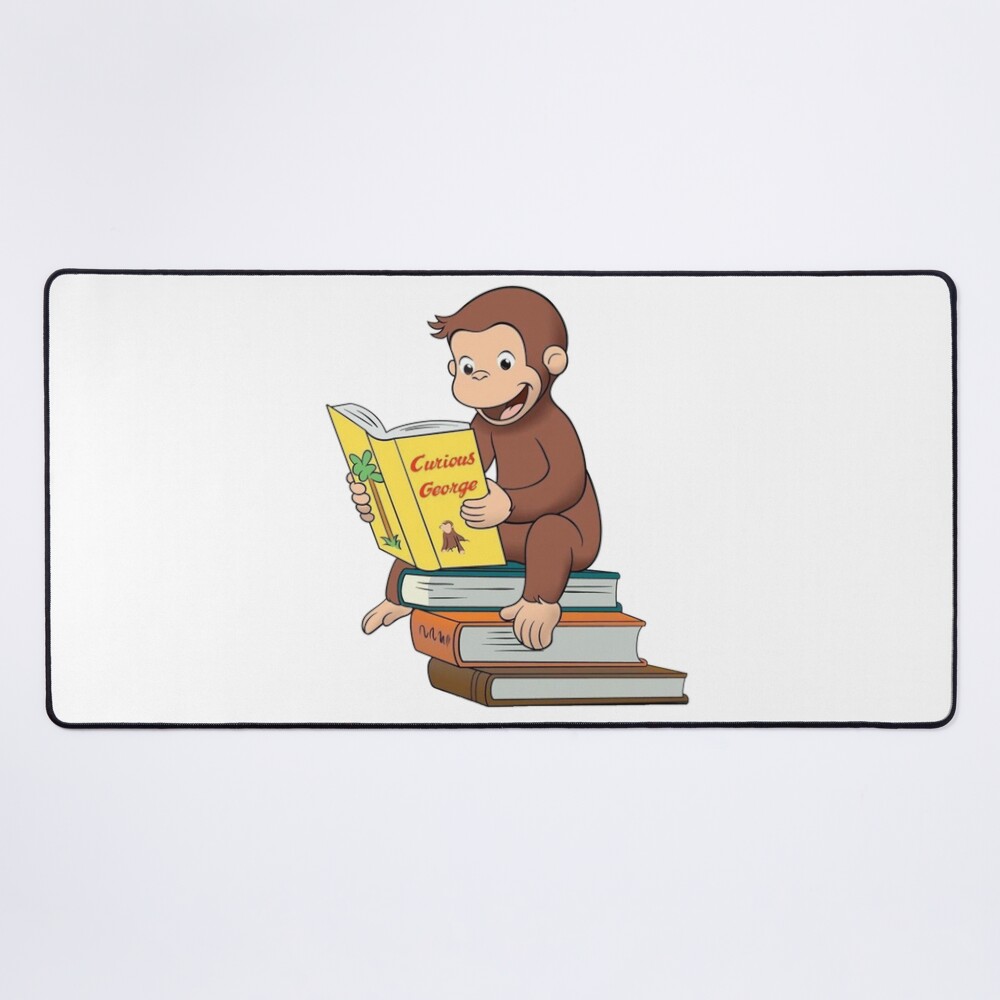 Cute George Reading A Book Mouse Pad