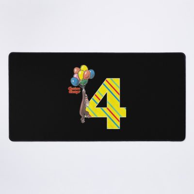 Cute Curious George 4th Birthday Mouse Pad