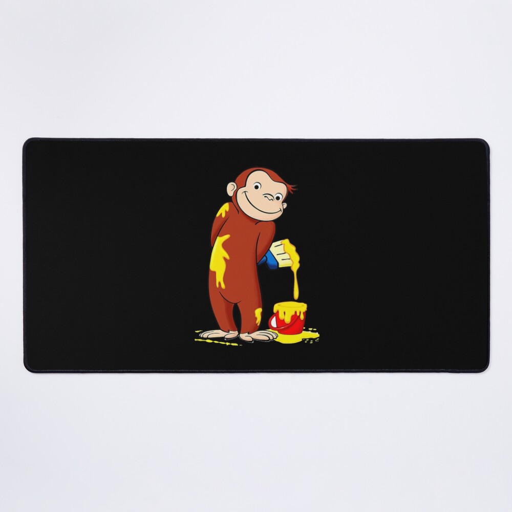 Cute Curious George With Yellow Hat Mouse Pad