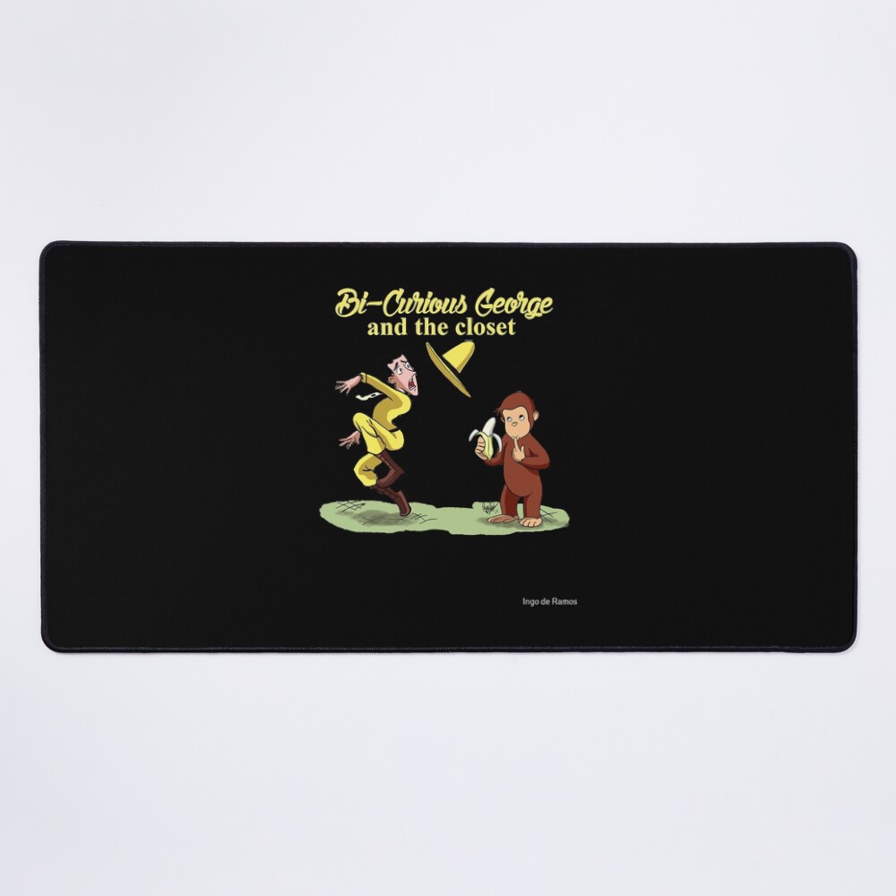 Funny Bi Curious George Parody Mouse Pad