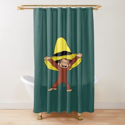 Funky Curious George Design Shower Curtain