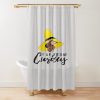 Cute Curious Monkey With Yellow Hat Shower Curtain
