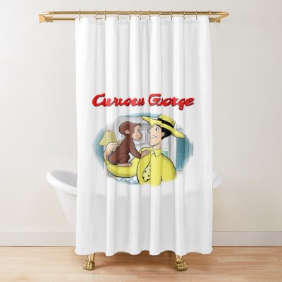 Classic Curious George Adventure Shower Curtain