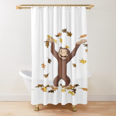 Funny Curious George Monkey Fun Shower Curtain