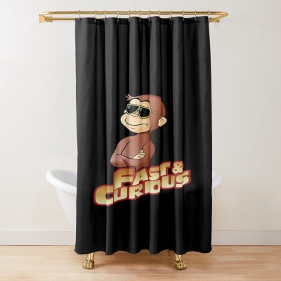 Funny Fast And Curious George Shower Curtain