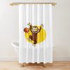 Playful Curious George Cartoon Shower Curtain