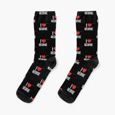 Cute I Love George Design Socks