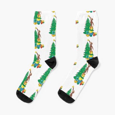 Holiday Curious George Christmas Socks