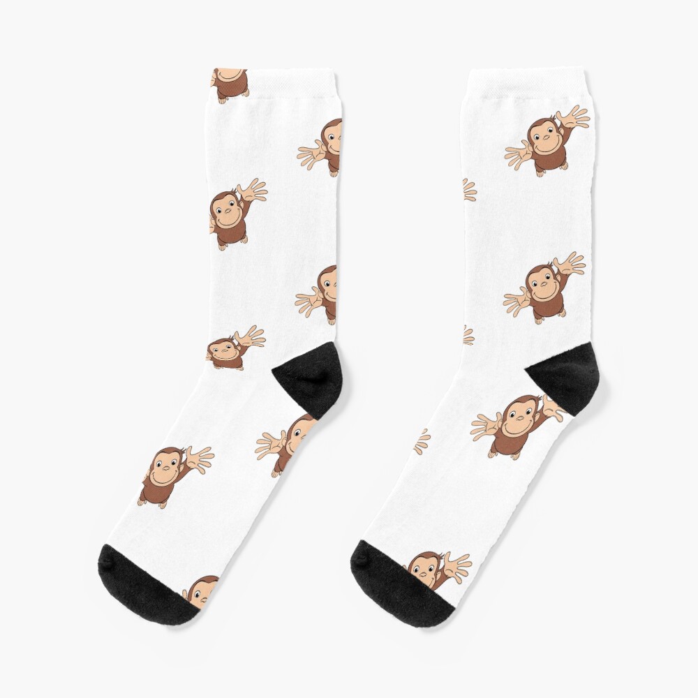 Funny Curious George Character Socks