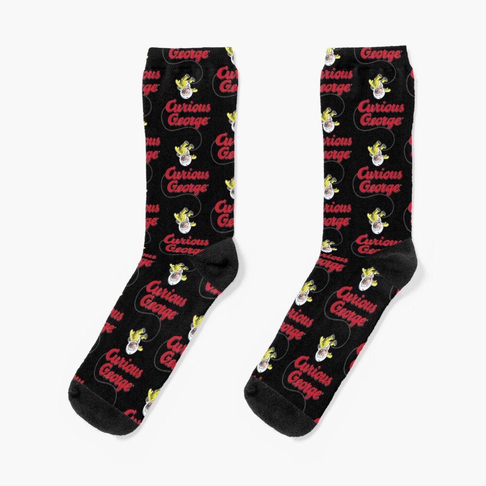 Cute Curious George Space Explorer Socks