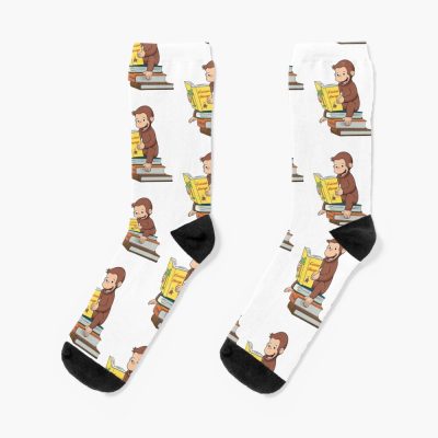 Cute George Reading A Book Socks