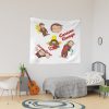 Playful Curious George Adventure Tapestry