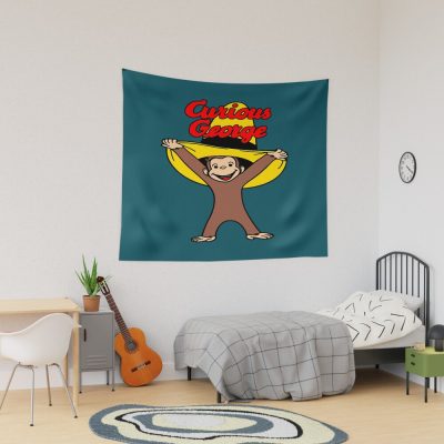Classic Curious George In The Yellow Hat Tapestry
