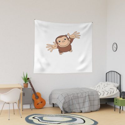 Funny Curious George Character Tapestry