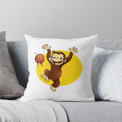 Adorable Curious George Monkey Throw Pillow